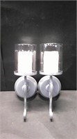 2 PIECE BATTERY OPERATED WALL SCONCES