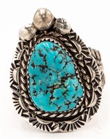 Bobby Etsitty Navajo Sterling Turquoise  Ring