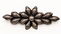 Mid Century Sterling Mexico Floral Brooch Pin