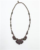 20s 30s W Germany Purple Rhinestone Necklace