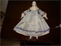 2 Vintage porcelain dolls 1 has leg repaired