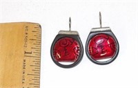 Chico's Red Enamel Earrings