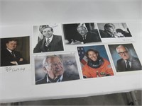 Lot Of Signed Politician & Astronaut Photographs