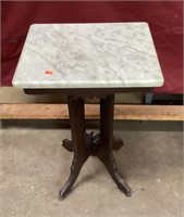 Nice Vintage Mahogany Marble Top Table