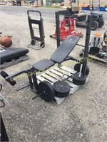 GOLD'S GYM XR 6.1 WEIGHT BENCH W/ WEIGHTS