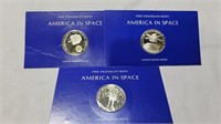 3 sterling silver proof coins