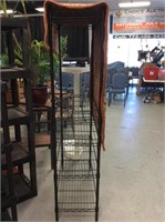 Black metal storage rack