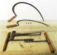 Tray lot 5 – assorted tools: 2 – “S. Christ”