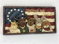 RARE 2003 Boyds Bears "United We Stand" Wall