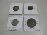 Four Vtg German Coins