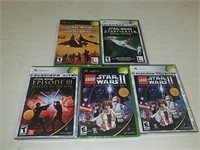 5 NIB Xbox Star Wars games