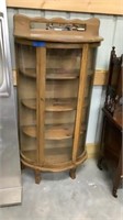 Curved Front Curio Cabinet Wood Shelf’s 30” W x