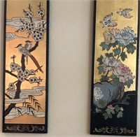 Asian Chinioiserie Gold Wall Art