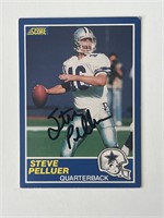 Dallas Cowboys Steve Pelluer 1989 Score #90 signed