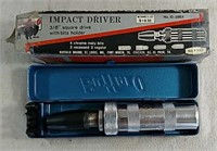 Buffalo No. 2500 3/8" Impact Driver, Case & 4 Bits