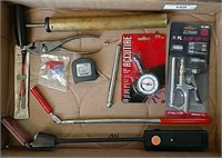 Blow Gun Kit, Tire Gauge, Glass cutter & 6' tape