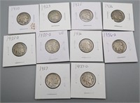 10 Pcs Buffalo Nickels