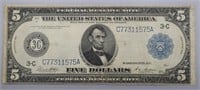 1914 Large $5 Silver Cert Reserve Note