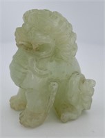 Antique Chinese Green Jade Foo Dog