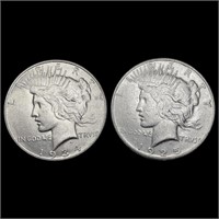 [2] Peace SilveDollars [1925-S, 1934-D] CLOSELY