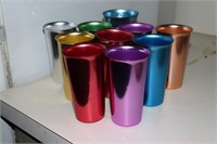 9 Aluminum anodized tumblers Possibly Westbend