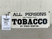 93. Tobacco Forbidden Metal Sign