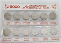 2000 Canada Millennium 25 Cents UNC