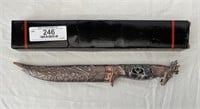 Copper Color Hunting Knife w/ Scabbard