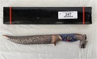 Copper Color Hunting Knife w/ Scabbard