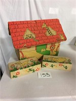 Vintage Cardboard Children's Blocks & House
