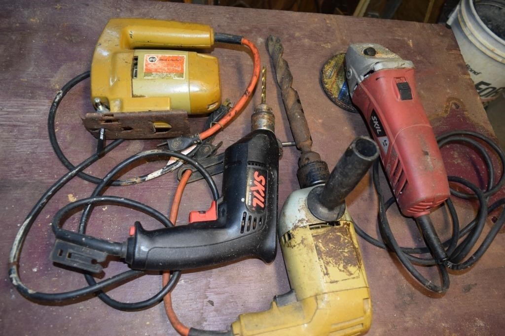 Electric Grinder, Drills, & Jig Saw