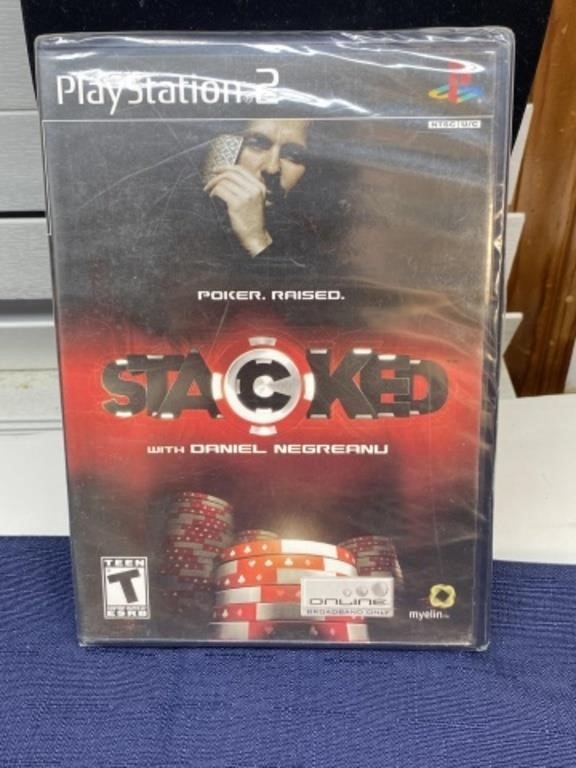 Ps2 stacked poker game sealed in package