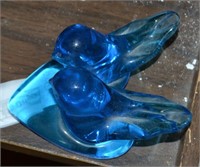 Double Bluebird Artglass Figural Piece Signed