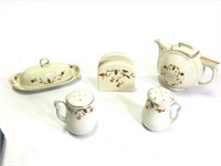 Hall Jewel Tea Autumn Leaf, Tea Pot, Butter Dish+