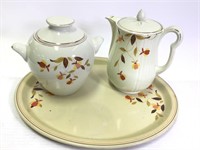 Hall Jewel Tea Autumn Leaf, Cookie Jar, Platter +