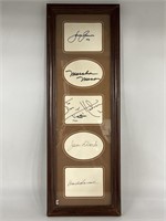 Autographs of Famous Stars in Frame