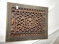 Antique Cast Iron Victorian Heat Grate SM & F Co