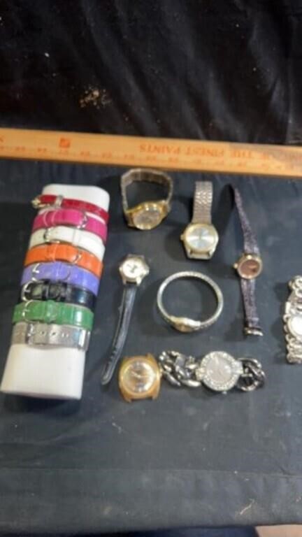 Watch strap bracelets & untested watches