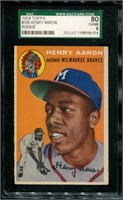 1954 Topps Henry Aaron Rookie Graded.