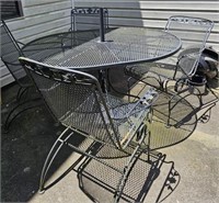 Outdoor Wrought Iron Table & Chairs