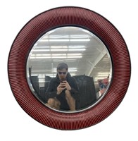 Red and Black Round Bailey Mirror