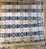 Victorian two tone Woven Tapestry Primitive