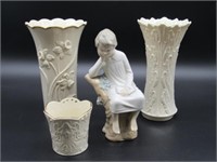 3 LENOX PCS. & 1 LLADRO: