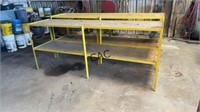 Lot of 2 Yellow Work Tables