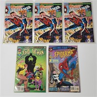 5) VARIOUS SPIDERMAN COMIC BOOKS