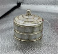 Brass and Mother of Pearl Trinket Box
