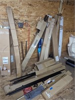 Large lot of blinds curtain rods etc