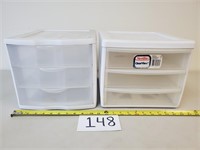 2 Plastic Sterilite 3 Drawer Storage (No Ship)