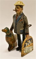 Louis Marx Tin Litho Windup Joe Penner & His Duck