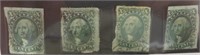 Lot, US early 10 cent Washington Stamps, used